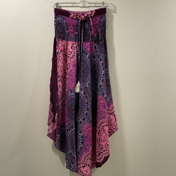 (NWT) LANNA CLOTHES DESIGN Boho Abstract Mandala Maxi Skirt, Purple/Pink - L/XL - Picture 1 of 9